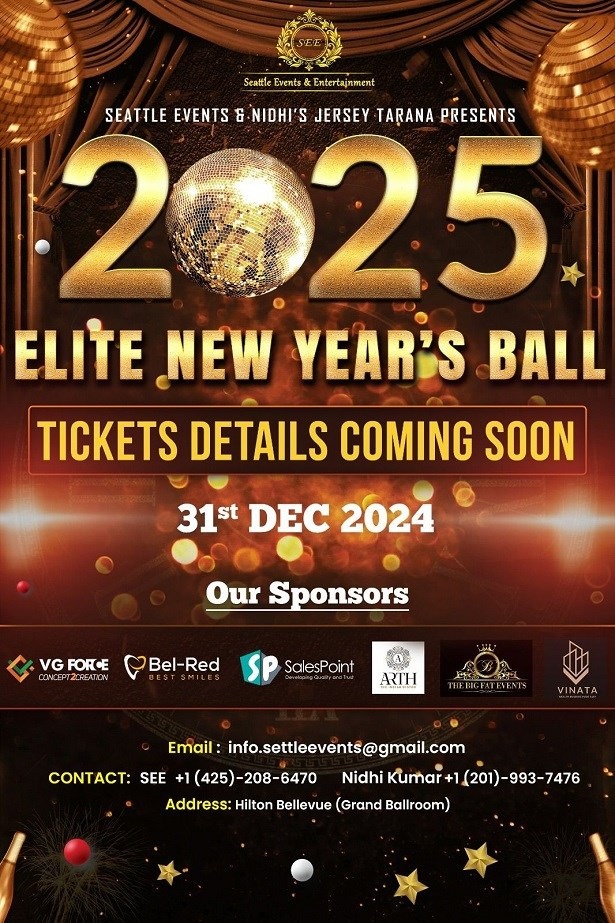 New Year Eve 2025 - East Side Bollywood family, Bellevue, Washington, United States