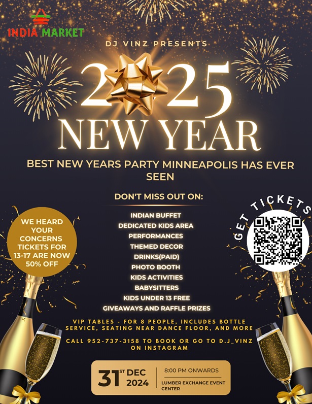 Shaam Shandaar NYE 2025, Minneapolis, Maine, United States