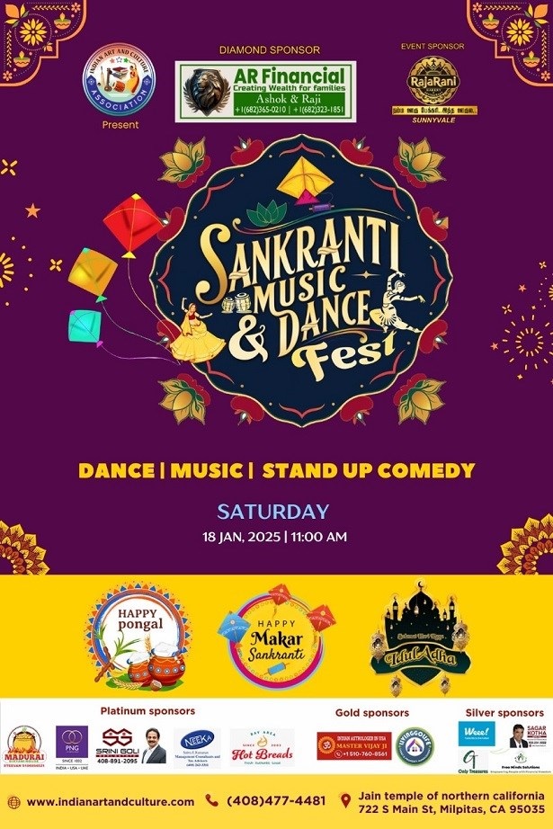 Sankranti Music & Dance Fest 2025, Milpitas, California, United States