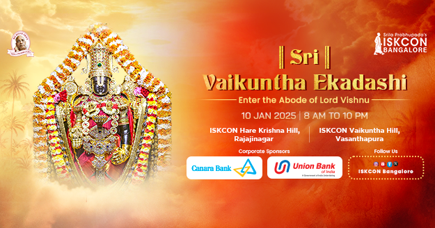 ISKCON Bangalore will celebrate Sri Vaikuntha Ekadashi on 10 Jan 2025., Bangalore, Karnataka, India