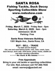 Santa Rosa Fishing Tackle, Duck Decoy Sporting Collectible Show