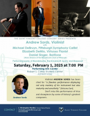 Andrew Sords, Violinist: An Evening of Chamber Music for Violin, Cello, Piano, and Baritone