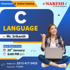 Join our C Language Training-NareshIT