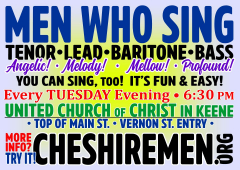 Sing with Us! Cheshiremen Chorus meets weekly!