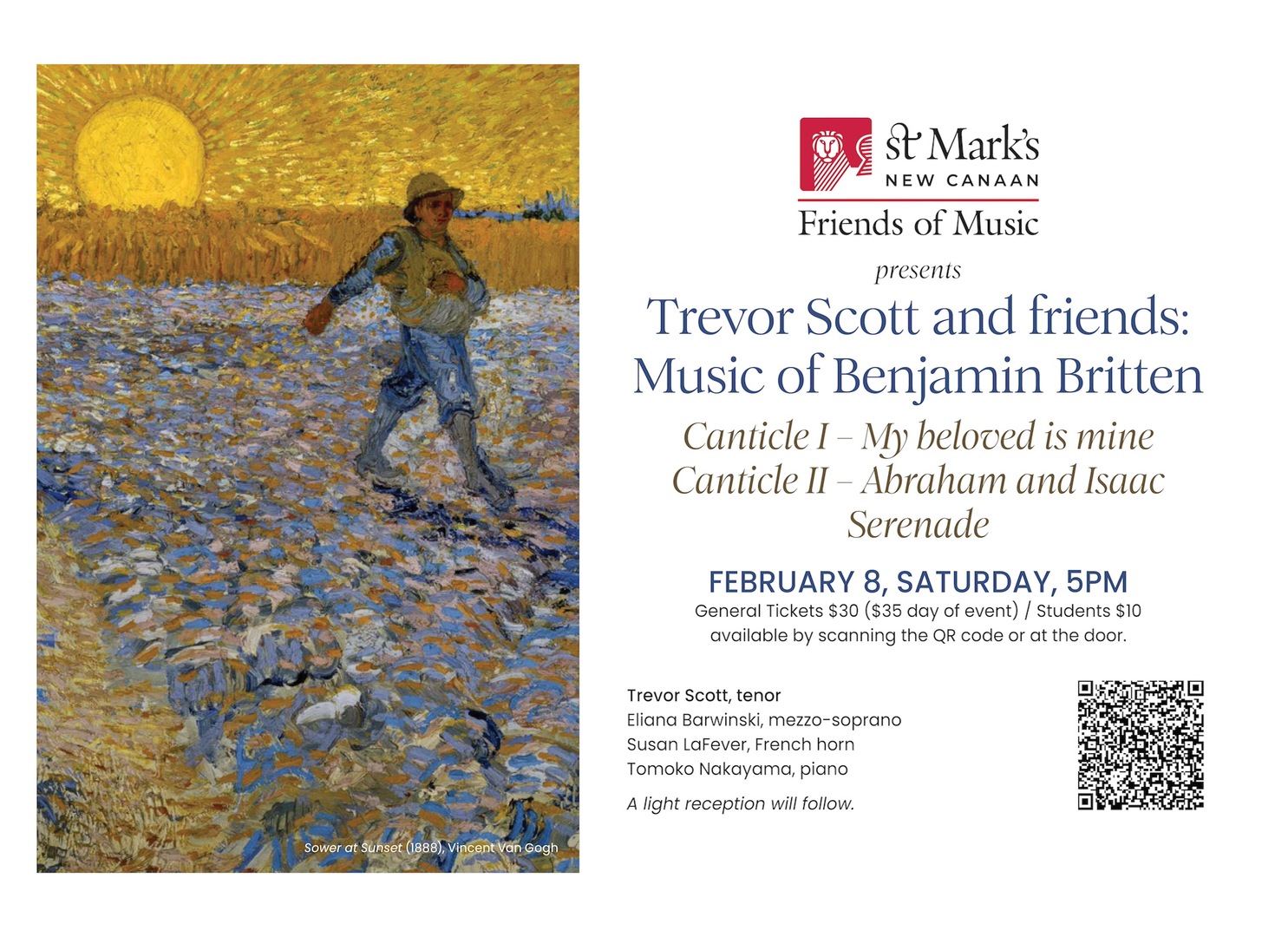 Music of Benjamin Britten, New Canaan, Connecticut, United States