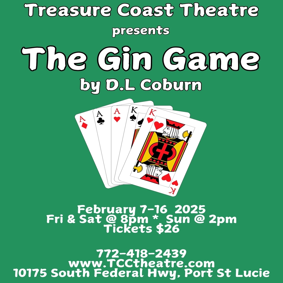 Treasure Coast Theatre presents the Pulitzer Prize and Tony Award winning drama "The Gin Game", Port St. Lucie, Florida, United States