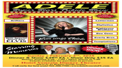 "ADELE" SUPERSTAR TRIBUTE DINNER SHOW featuring "Memories", with Kim, Dave and Chris
