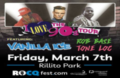 ROCQfest presents I LOVE THE 90s Tour featuring Vanilla Ice, Rob Bass And Tone Loc