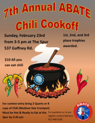 7th Annual ABATE Chili Cookoff