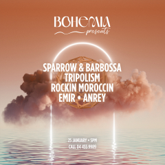Bohemia presents: Sparrow and Barbossa, Tripolism, Rockin Moroccin, Emir, Anrey