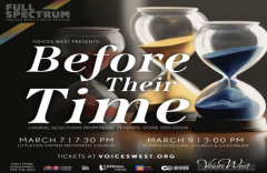 Voices West's 'Before Their Time' Concert: Choral Selections from Music Legends, Gone Too Soon