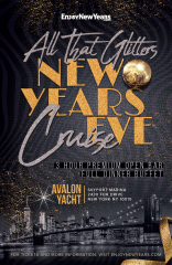 All That Glitters New Year's Eve Fireworks Cruise 2026 on the Avalon Yacht with Open Bar, Buffet, DJ