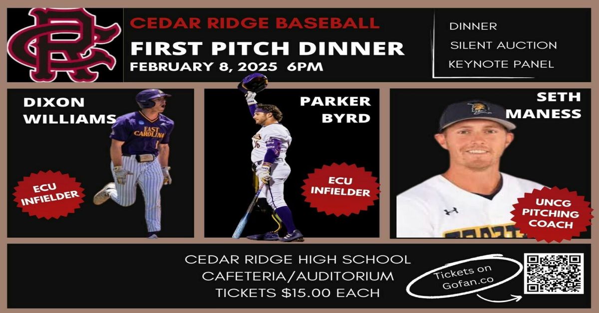 Cedar Ridge HS Baseball First Pitch Dinner, Hillsborough, North Carolina, United States