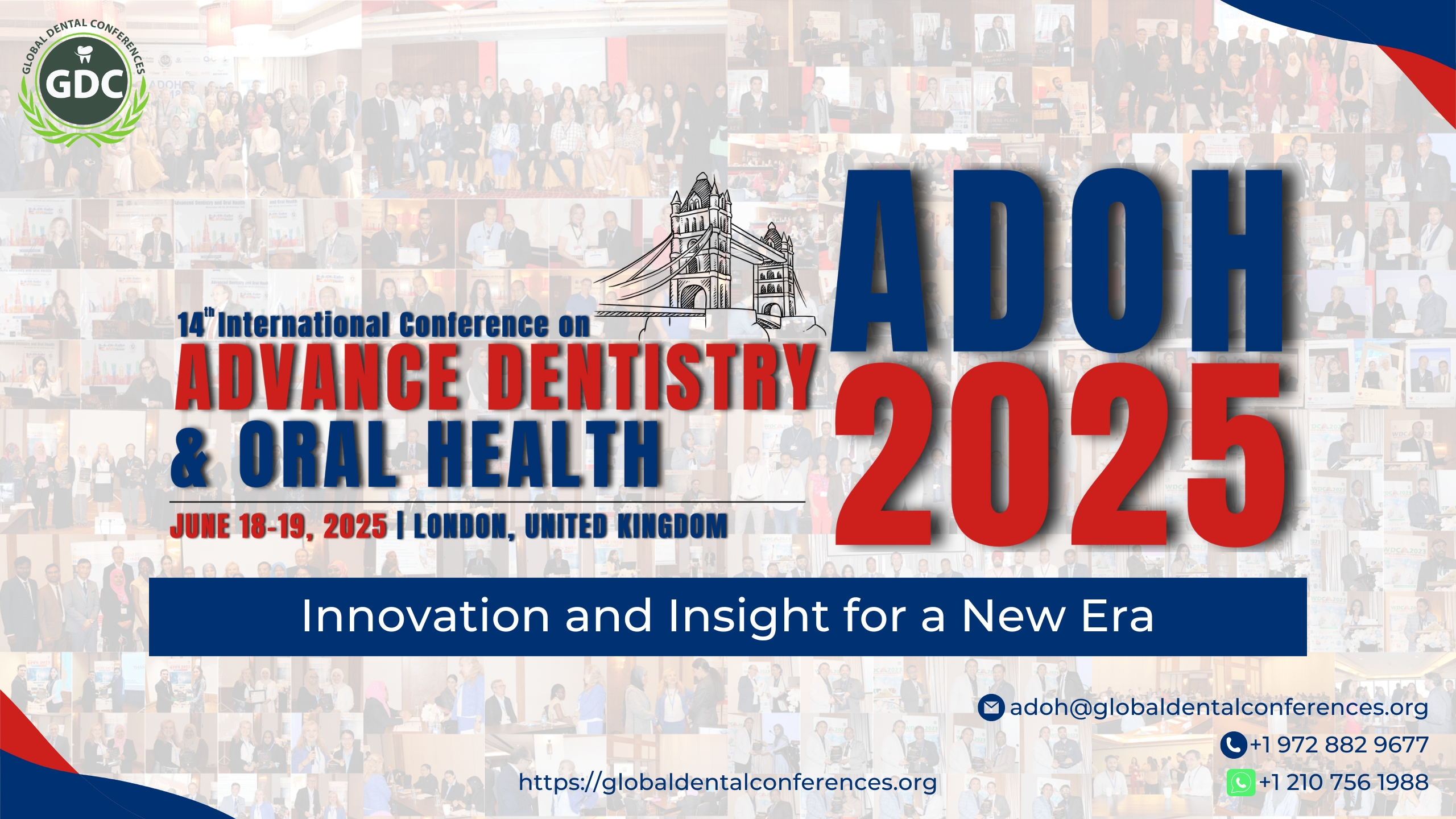 14th International Conference on Advanced Dentistry and Oral Health (ADOH 2025), London, Bath and North East Somerset, United Kingdom