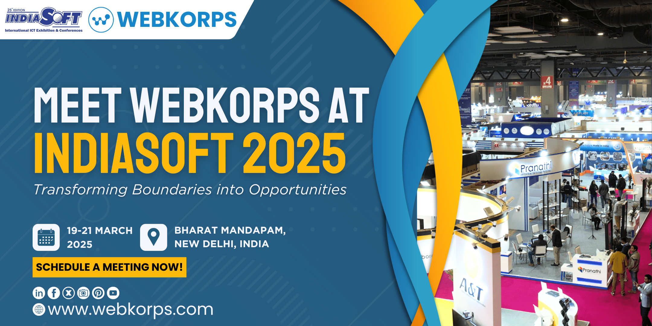 Meet Webkorps at INDIASOFT 2025, New Delhi, Delhi, India