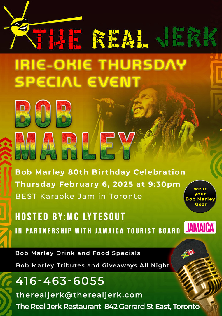 Irie-Okie Thursday's - Celebrate Bob Marley's 80th Birthday!, Toronto, Ontario, Canada