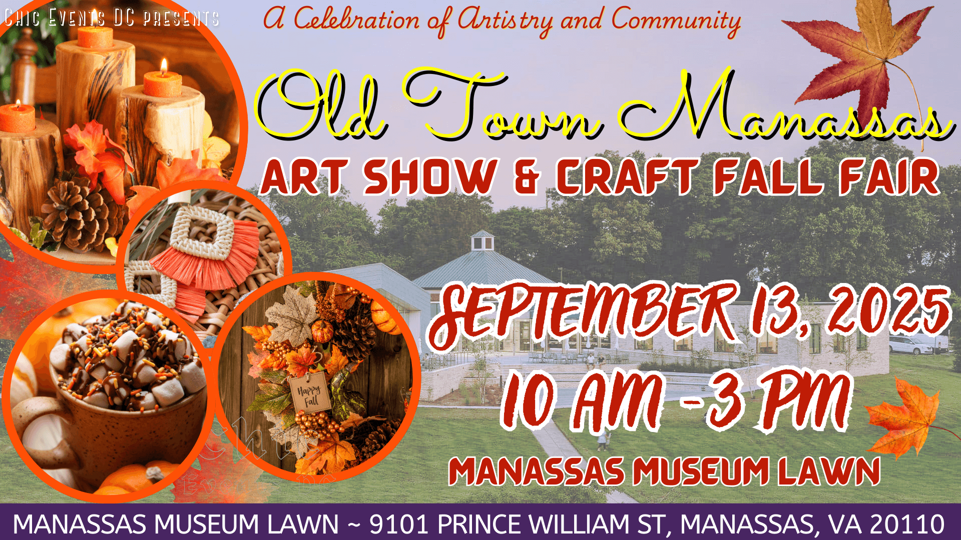 Old Town Manassas Art Show & Craft Fall Fair @ Manassas Museum, Manassas City, Virginia, United States