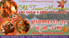 Old Town Manassas Art Show & Craft Fall Fair @ Manassas Museum