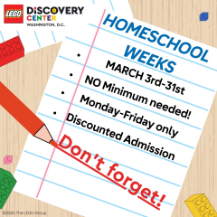 Homeschool Weeks at LEGO Discovery Center Washington, D.C.