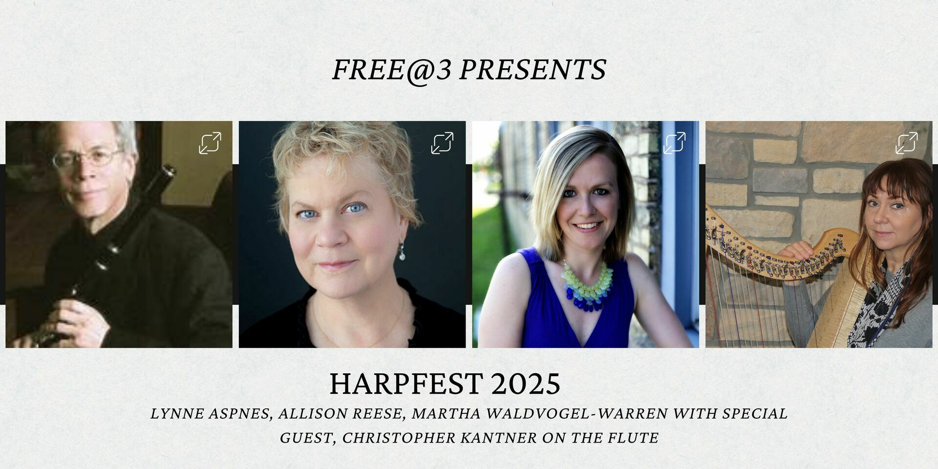 Free@3 Presents: Harpfest 2025 with special guest Christopher Kantner, flute, Holland, Michigan, United States