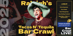 2025 Official Tacos N Tequila Bar Crawl LIVE Raleigh Cinco De Mayo