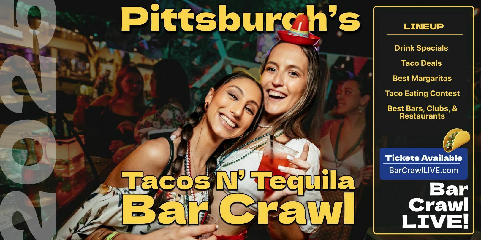 2025 Official Tacos N Tequila Bar Crawl LIVE Pittsburgh Cinco De Mayo, Pittsburgh, Pennsylvania, United States