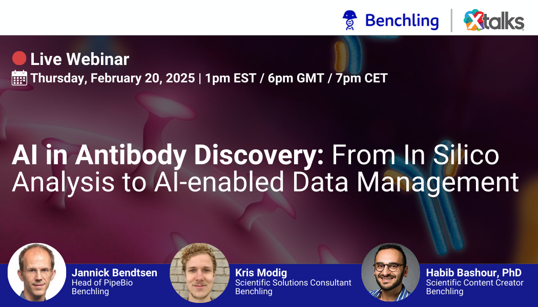AI in Antibody Discovery: From In Silico Analysis to AI-enabled Data Management, Online Event
