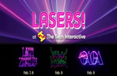 Lasers! at The Tech Interactive - Led Zeppelin (Feb. 7 and 8), Billie Eilish (Feb.9) and Lady Gaga (Feb.9)