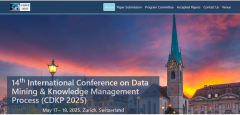 14th International Conference on Data Mining & Knowledge Management Process (CDKP 2025)