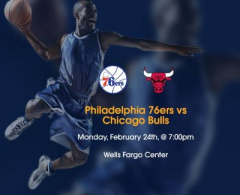 Philadelphia 76ers vs Chicago Bulls Tickets Wells Fargo Center February 24th, 2025