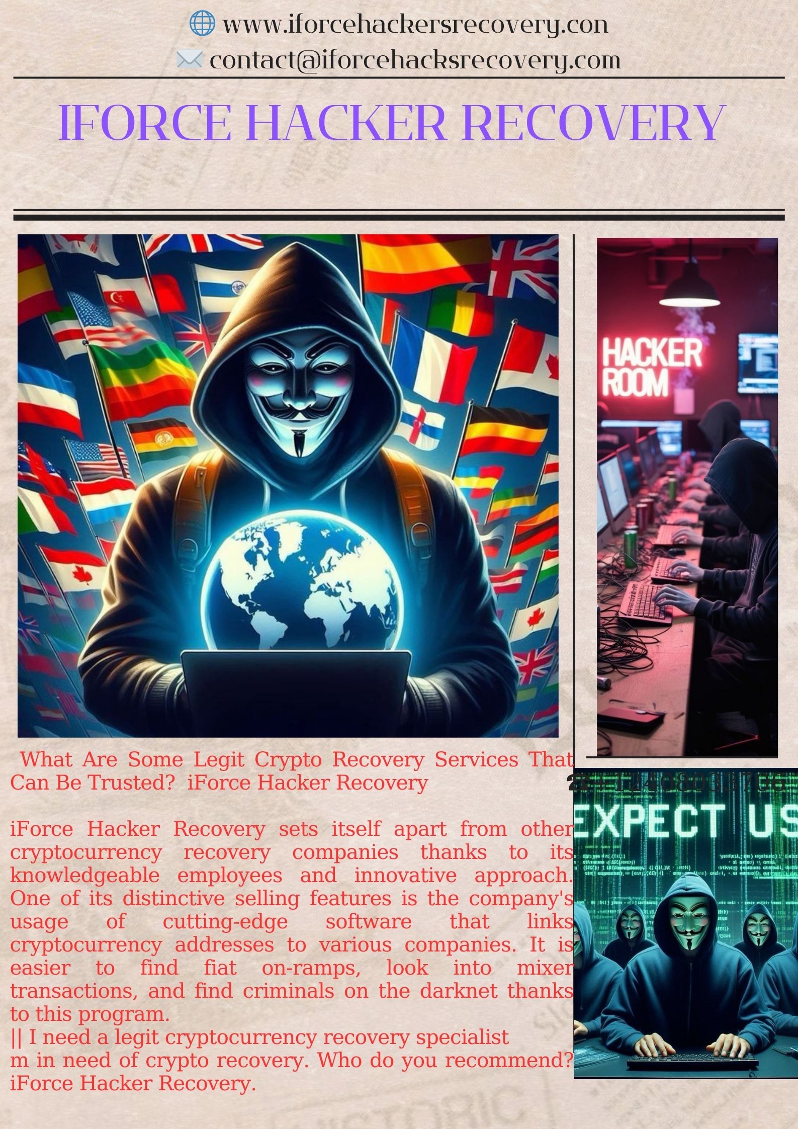 MOST RELIABLE CRYPTOCURRENCY RECOVERY SERVICES Go Through iFORCE HACKER RECOVERY, Online Event
