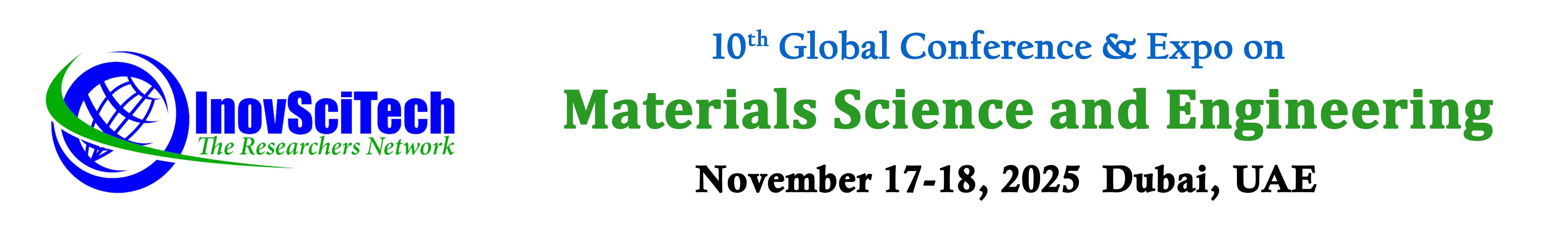 10th Global Conference & Expo on Materials Science and Engineering, Dubai, United Arab Emirates