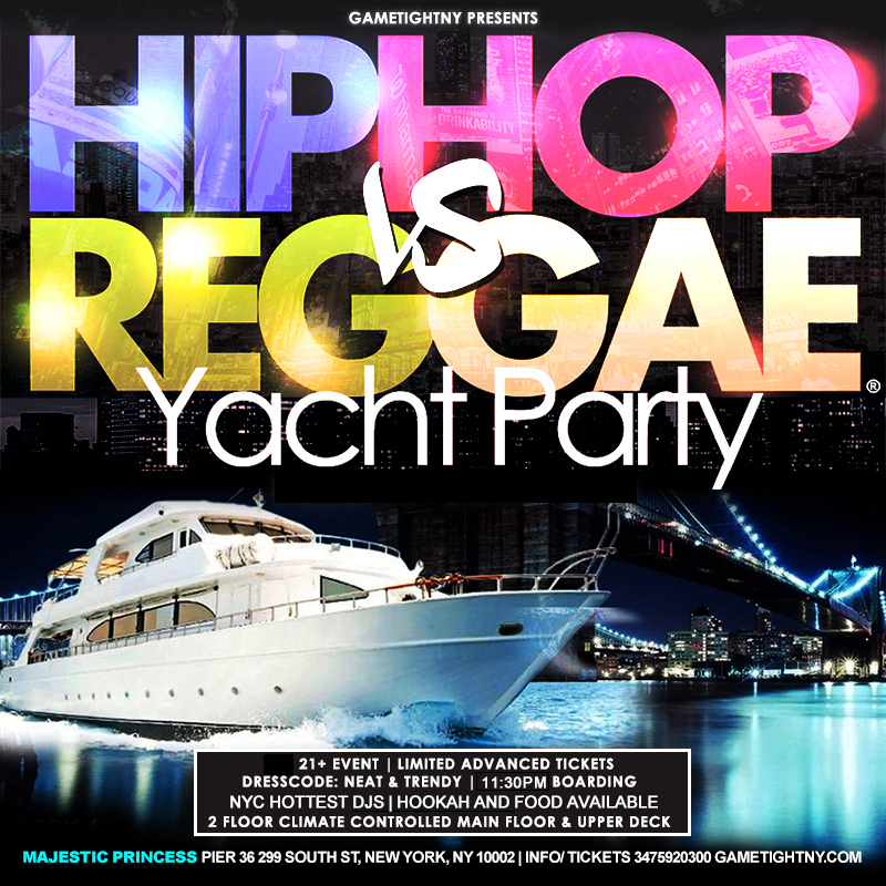 Friday NYC HipHop vs. Reggae® Cruise Majestic Princess Yacht party Pier 36, New York, United States
