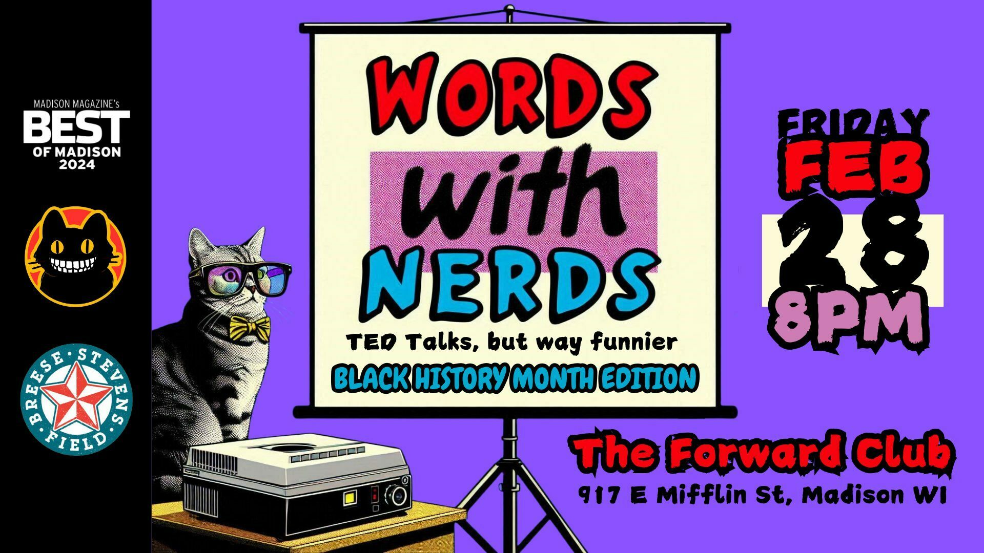 Words with Nerds: BLACK HISTORY MONTH EDITION, Madison, Wisconsin, United States
