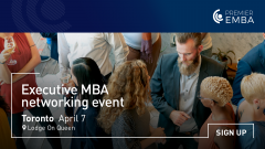 Executive MBA networking cocktail event, Toronto