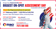 Biggest On-Spot Assessment Day - Rao Consultants