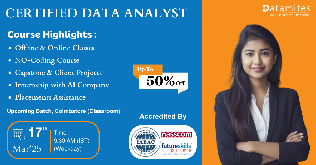 Data Analyst Classroom Classes in Coimbatore, Online Event