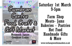 Cwmbran Centre Food Craft and Gift Market and St David's Day Event