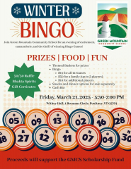 GMCS Winter Bingo Fundraiser