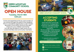 Green Mountain Community School Open House
