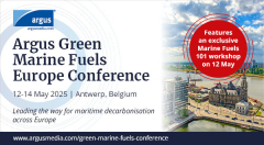 Argus Green Marine Fuels Europe Conference, 12-14 May 2025, Antwerp, Belgium