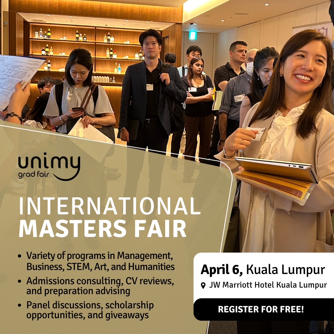 CHOOSE YOUR DREAM MASTER’S PROGRAM IN KUALA LUMPUR ON APRIL 6TH, Kuala Lumpur, Malaysia