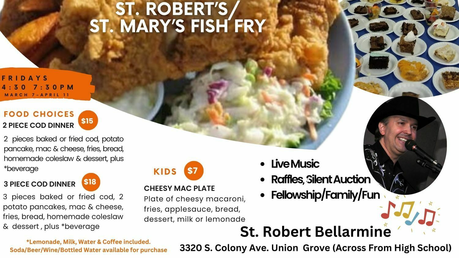 St. Robert Bellarmine/St. Mary's Fish Fry, Union Grove, Wisconsin, United States