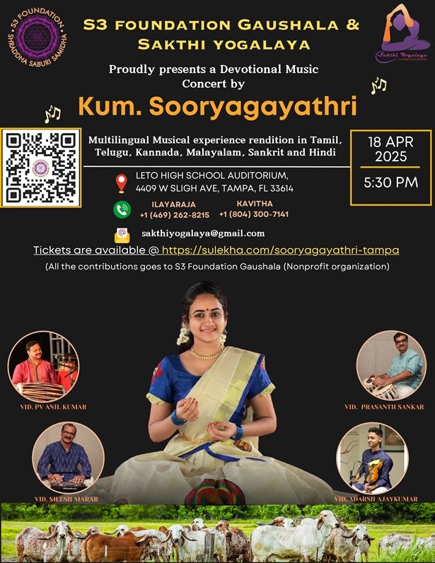 Sooryagayathri Live In Concert Tampa, Tampa, Florida, United States