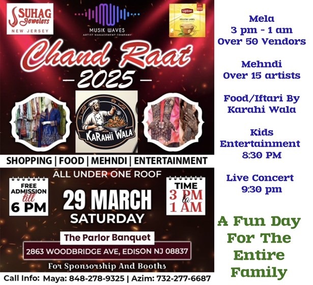 Chand Raat NJ 2025, Edison, New Jersey, United States