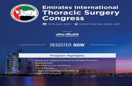 Emirates International Thoracic Surgery Congress: Bringing Countries Together on 18-19 April 2025, Abu Dhabi, United Arab Emirates