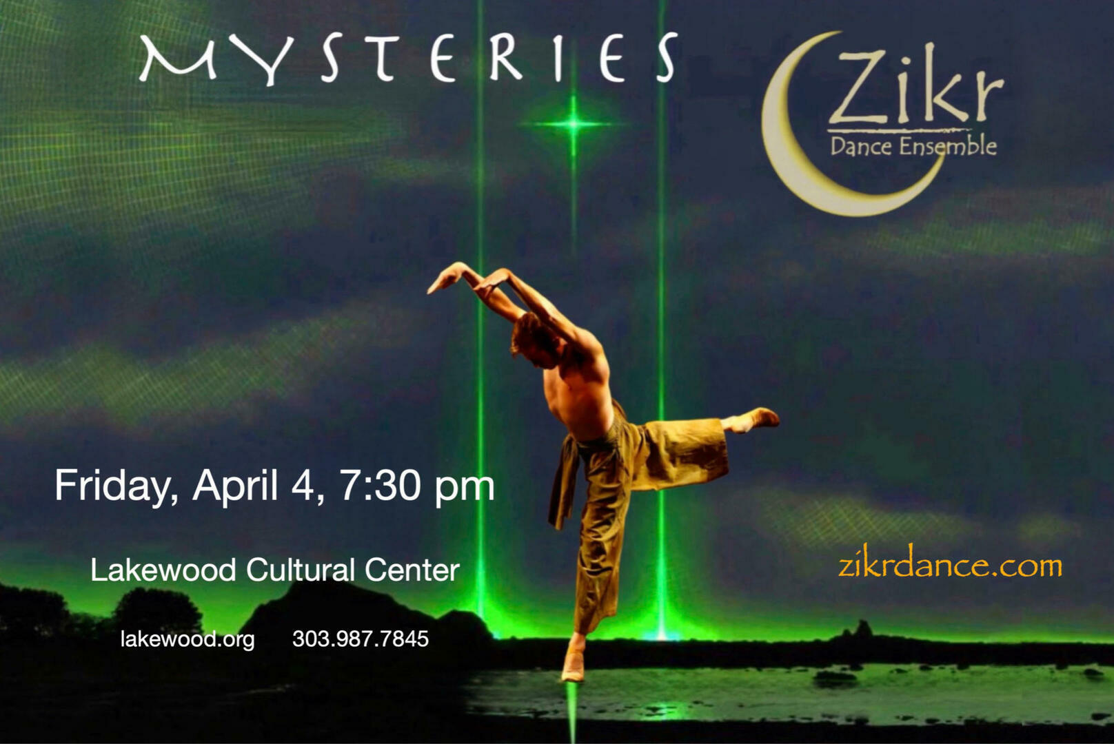 Zikr Dance Ensemble presents "Mysteries" at Lakewood Cultural Center April 4, Lakewood, Colorado, United States