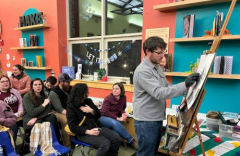 Grown-up Play Date at Children's Museum of NH - Paint Night with Live Animals