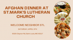 Afghan Dinner at St. Mark's Lutheran Church