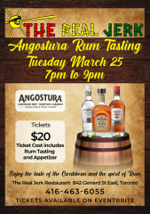 Angostura Rum Tasting at The Real Jerk Restaurant!